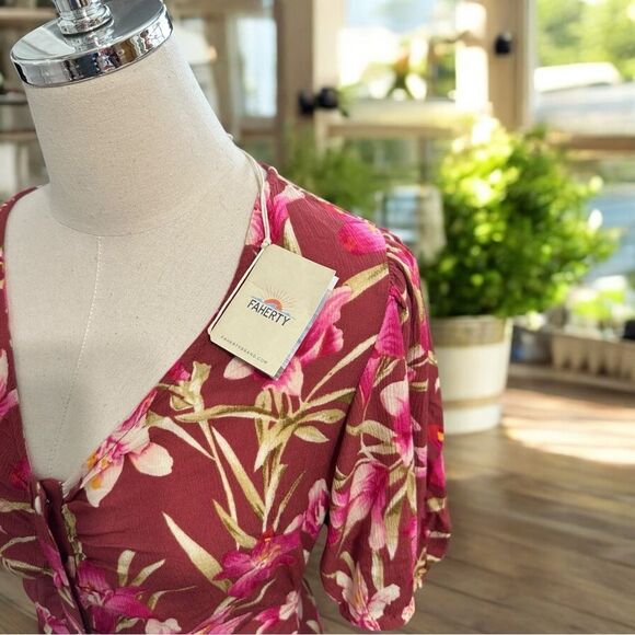 NEW FAHERTY Button Down Maxi Dress in Dreamer Floral Size S - Picture 8 of 15
